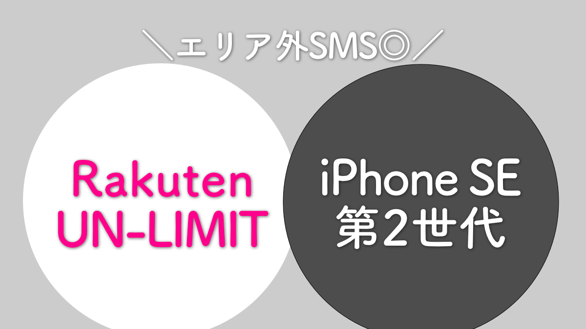 Rakuten UN-LIMITでiPhoneSE 第2世代を使い、楽天圏外でSMS受信する方法